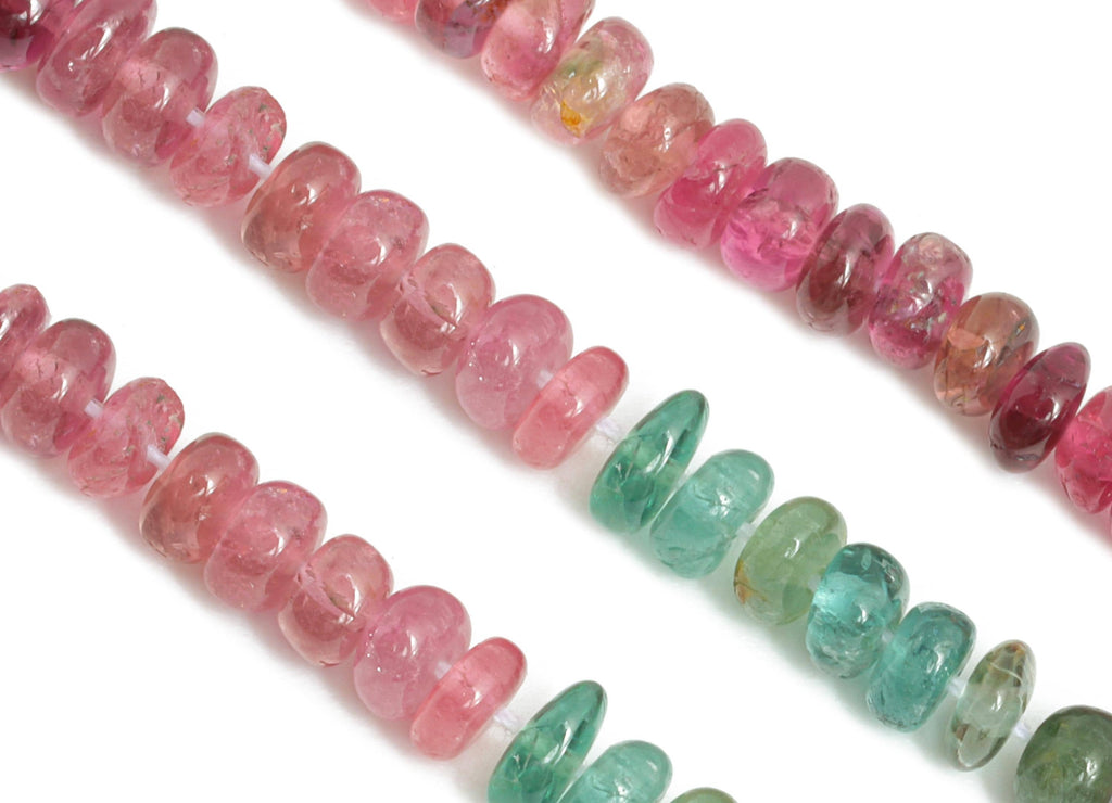 3x2mm Tourmaline Natural Stone Beads - Smooth Pink Tourmaline 16 inch /Strand - High-Quality Gemstone Beads - Nugget Stone Beads - NS2691 - DOMEDBAZAAR