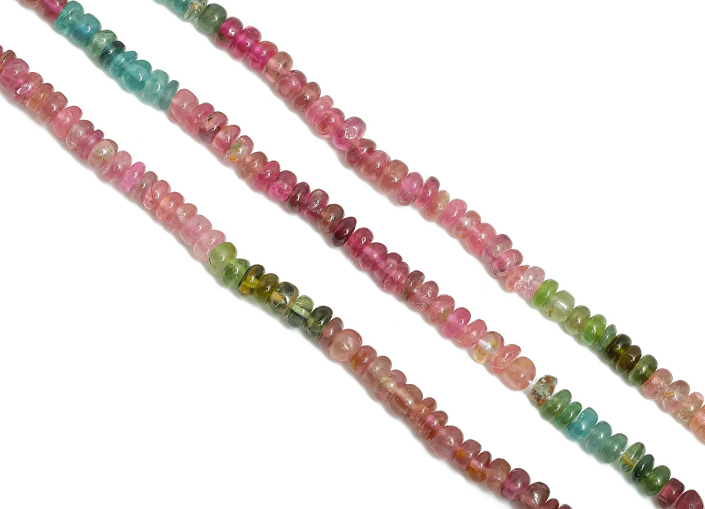 3x2mm Tourmaline Natural Stone Beads - Smooth Pink Tourmaline 16 inch /Strand - High-Quality Gemstone Beads - Nugget Stone Beads - NS2691 - DOMEDBAZAAR