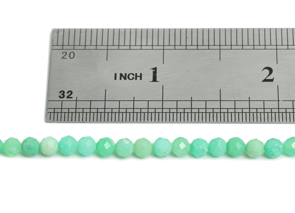 4mm Australian Jade Beads - Faceted Round Natural Stone 15.5 inch /Strand - Handmade Gemstone Bead - Crafting Bead - Jewelry Making - NS2529 - DOMEDBAZAAR