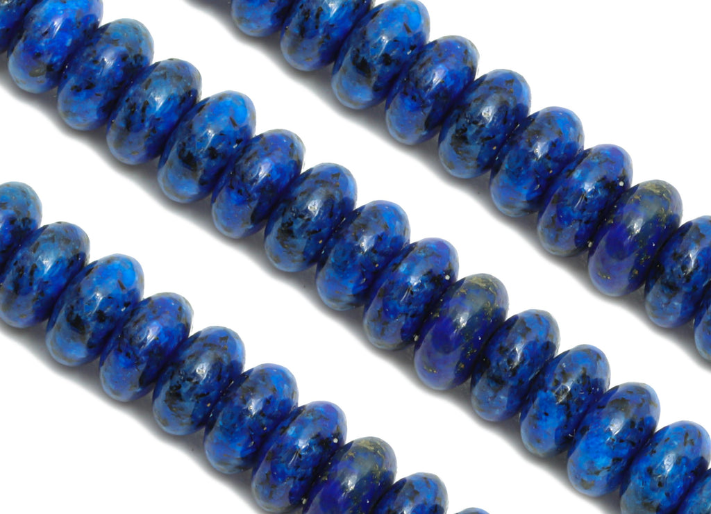 4x2mm Lapis lazuli Natural Stone - Smooth Rondella Lopis Bead 15 inch /Strand - Handmade Jewelry Beads - High-Quality Natural Beads - NS2995 - DOMEDBAZAAR
