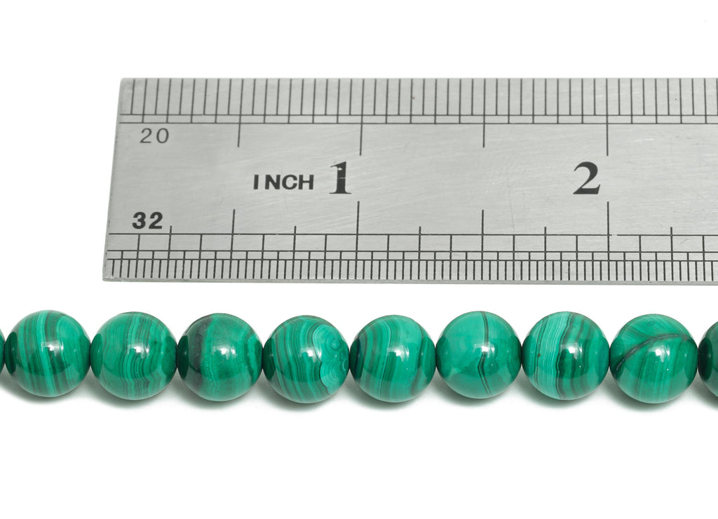 8mm Malachite Natural Stone Beads - Smooth Round Malachite 15.5 inch /Strand - DIY Crafting Gemstone Beads - Healing Stone Beads - NS2408 - DOMEDBAZAAR