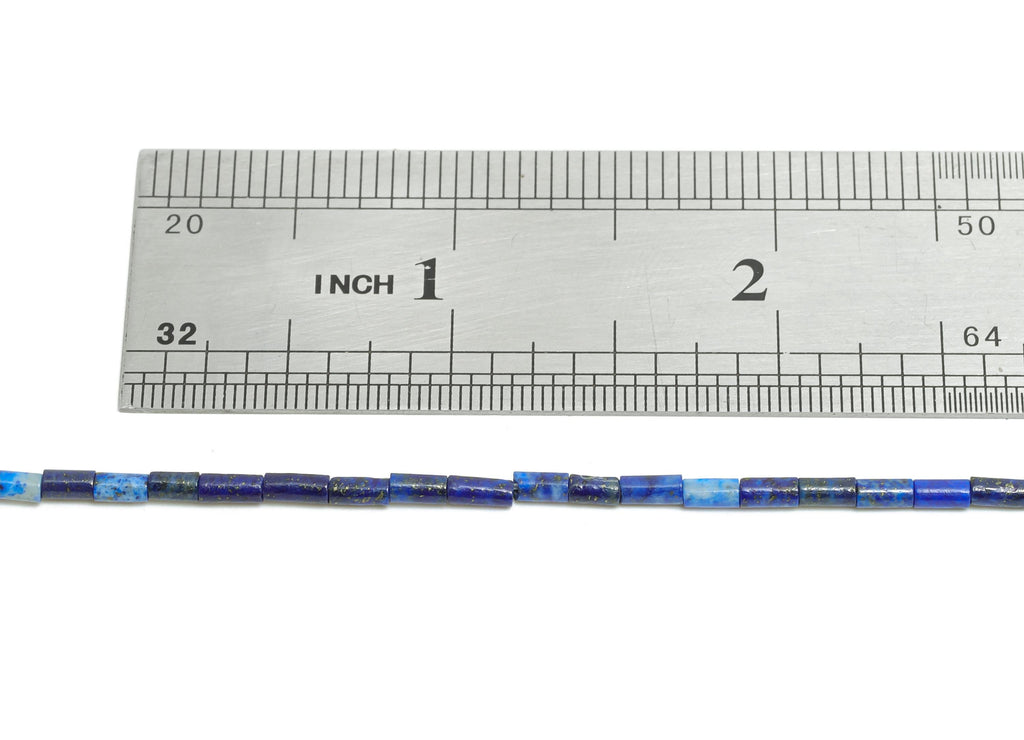 4x2mm Lapis lazuli Natural Stone Beads - Cylinde Bead Lapis lazuli 15.35 Inch/Strand - Cylinde Tube Bead - DIY Craft Making Bead - NS2963 - DOMEDBAZAAR