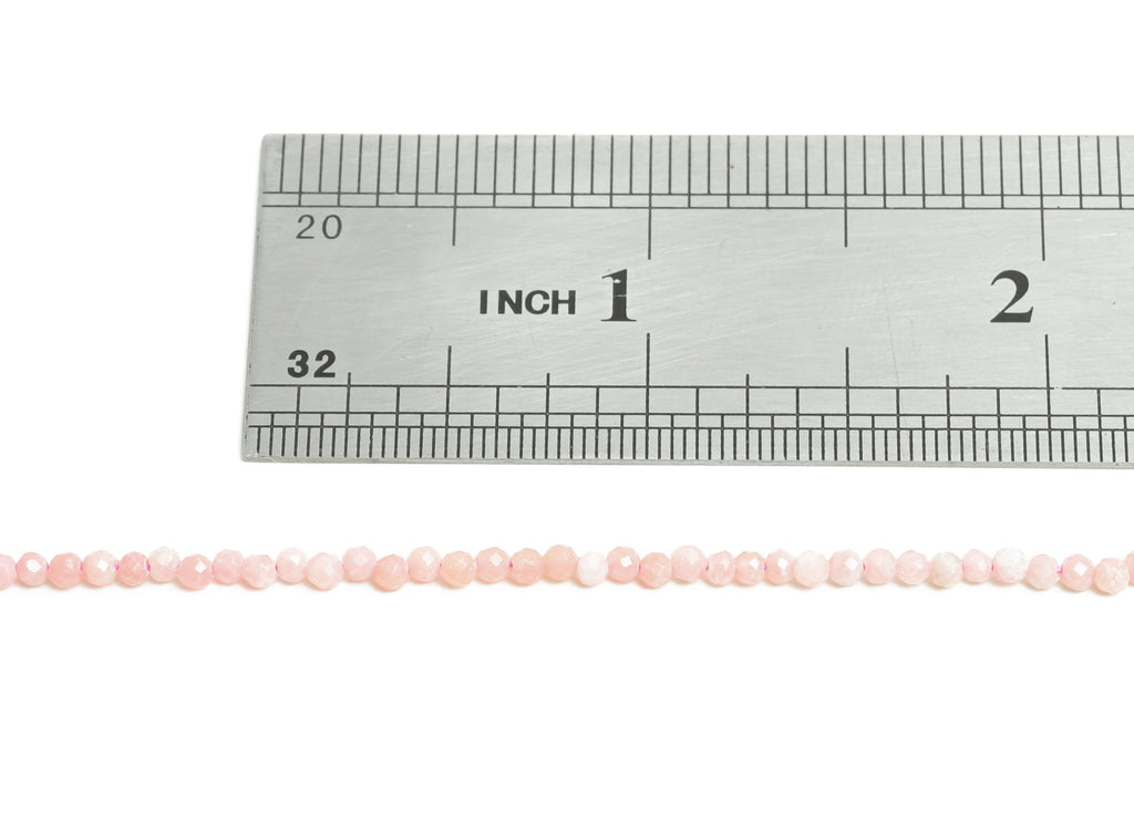 2.31mm Pink Opal Natural Stone Beads - Faceted Pink Opal Bead 6.3 inch /Strand - Gemstone Beads For Bracelet - Crafting Bracelet - NS2457 - DOMEDBAZAAR