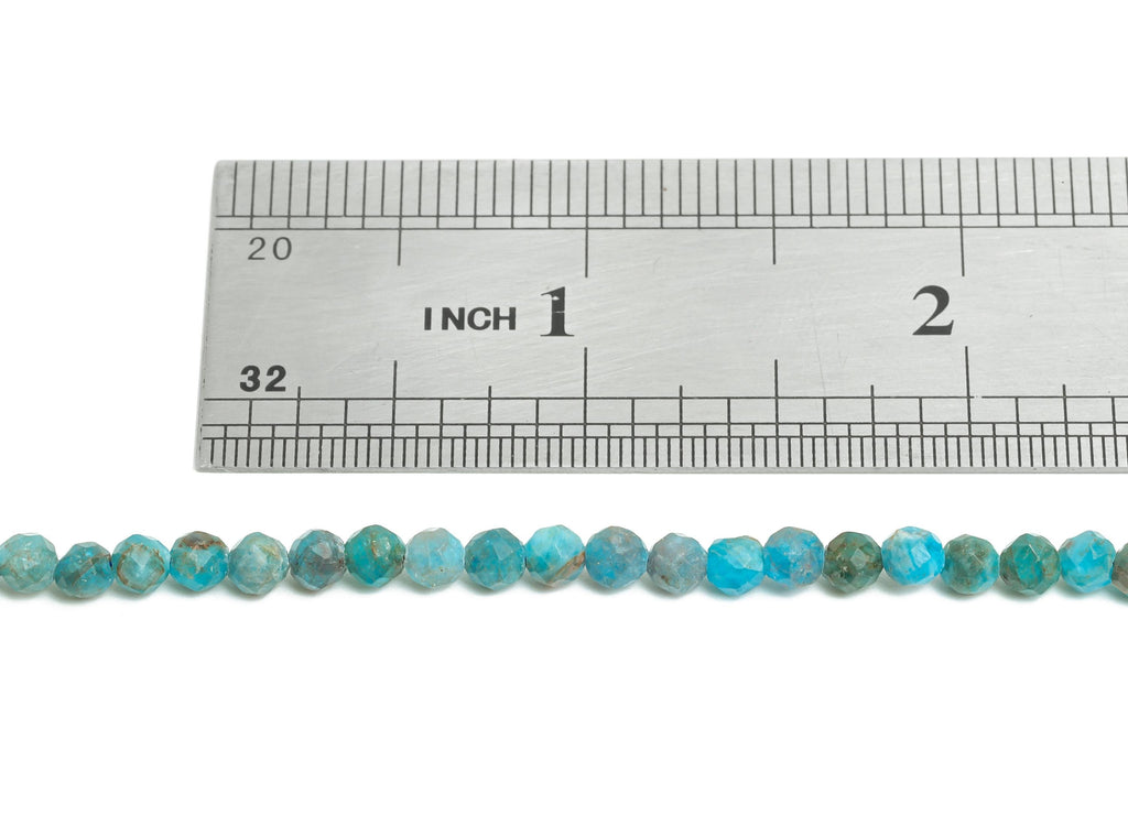 4.1x4mm Moroxite Natural Stone Bead - Faceted Bead 6.3 inch /Strand - Gemstone Beads For Bracelet - Handmade DIY Bracelet Supplies - NS2476 - DOMEDBAZAAR