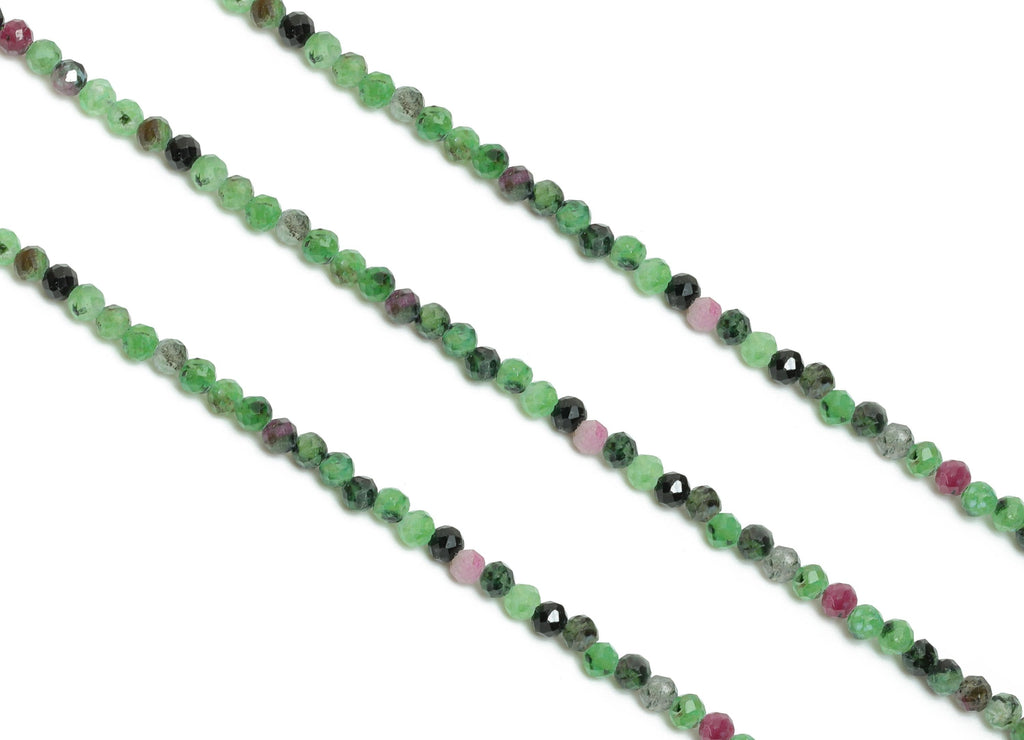 2.6mm Krasnyy Natural Stone Bead - Faceted Bead 6.3 inch /Strand - Gemstone Beads For Bracelet - Handmade DIY Bracelet Supplies - NS2453 - DOMEDBAZAAR