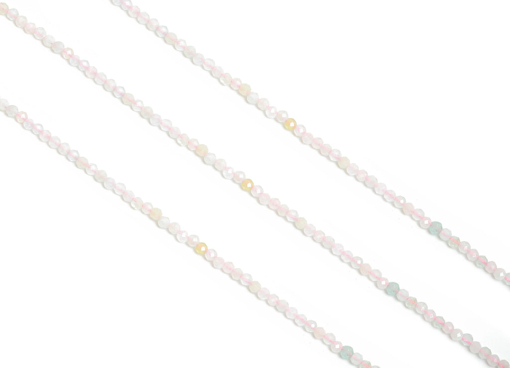 2x1.72mm Pink beryl Natural Stone Beads -  Pink beryl  Bead 15.35 Inch/Strand - DIY Necklace Supplies - Handmade Necklace Beads - NS2487 - DOMEDBAZAAR