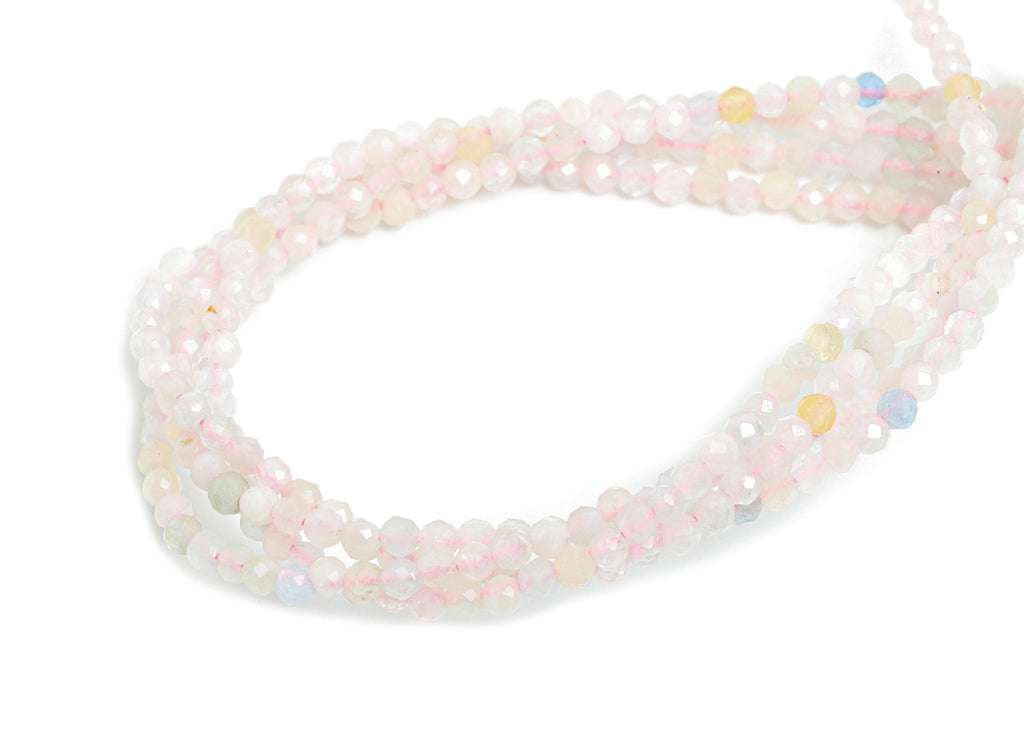 2x1.72mm Pink beryl Natural Stone Beads -  Pink beryl  Bead 15.35 Inch/Strand - DIY Necklace Supplies - Handmade Necklace Beads - NS2487 - DOMEDBAZAAR