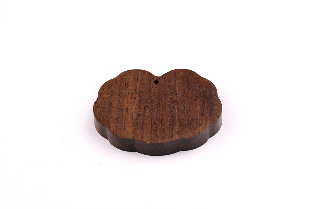 Monzo Wood Pendant - Natural Wooden Charms for Necklace  - Jewelry Supplies - Wooden Beads -  54x42x8mm - BB1015 - DOMEDBAZAAR