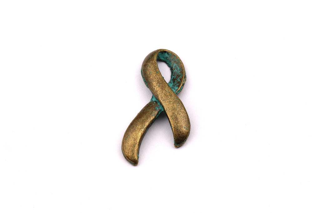 Faux Patina Pendant - Knot Shaped - Alloy Charms - Antique Bronze Tone Necklace - Zinc Alloy Beads - Jewelry Supplies - 30x15x3mm ZZ1026 - DOMEDBAZAAR
