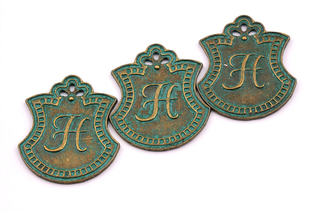 Faux Patina Pendant - Frame Shaped - Alloy Charms - Antique Bronze Tone Necklace - Zinc Alloy Beads - Jewelry Supplies - 40x32x1.7mm ZZ1074 - DOMEDBAZAAR