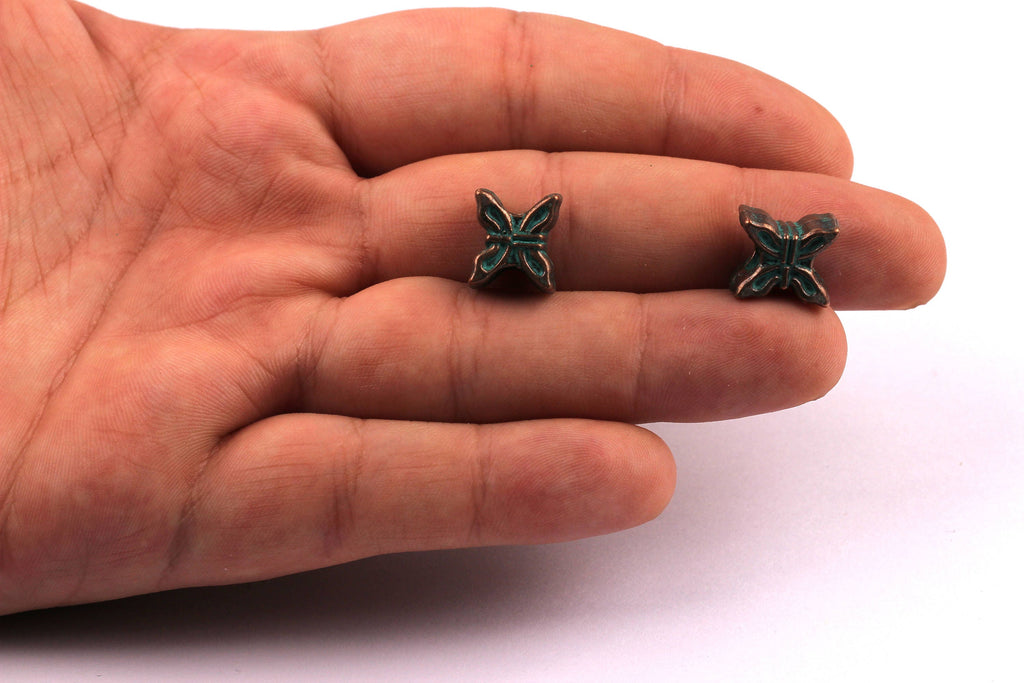Faux Patina Beads - Various Shaped - Alloy Charms - Antique Bronze Tone Necklace - Zinc Alloy Pendant - Jewelry Supplies - 13x11x7mm ZZ1114 - DOMEDBAZAAR