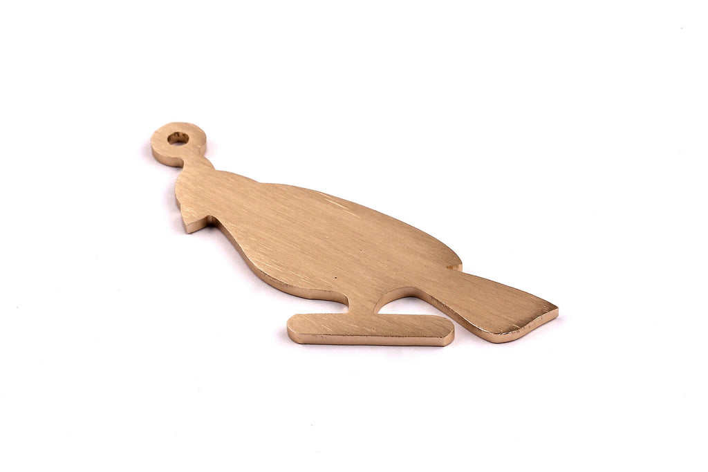 Aluminum Charms - Parrot Shaped Pendant - Anodized Aluminium Charms - Wall Decor - Gold Tone - 68x26x2mm - AA1042 - DOMEDBAZAAR