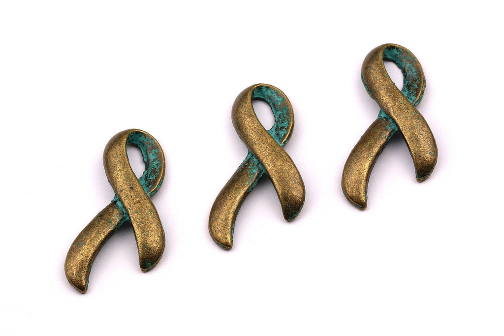 Faux Patina Pendant - Knot Shaped - Alloy Charms - Antique Bronze Tone Necklace - Zinc Alloy Beads - Jewelry Supplies - 30x15x3mm ZZ1026 - DOMEDBAZAAR