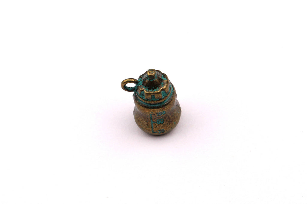 Faux Patina Pendant - Feeder Shaped - Alloy Charms - Antique Bronze Tone Necklace - Zinc Alloy Beads - Jewelry Supplies - 19x10mm ZZ1032 - DOMEDBAZAAR