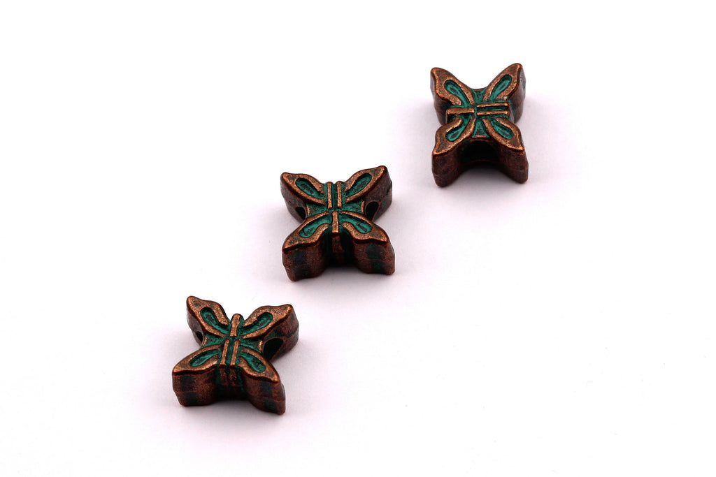 Faux Patina Beads - Various Shaped - Alloy Charms - Antique Bronze Tone Necklace - Zinc Alloy Pendant - Jewelry Supplies - 13x11x7mm ZZ1114 - DOMEDBAZAAR