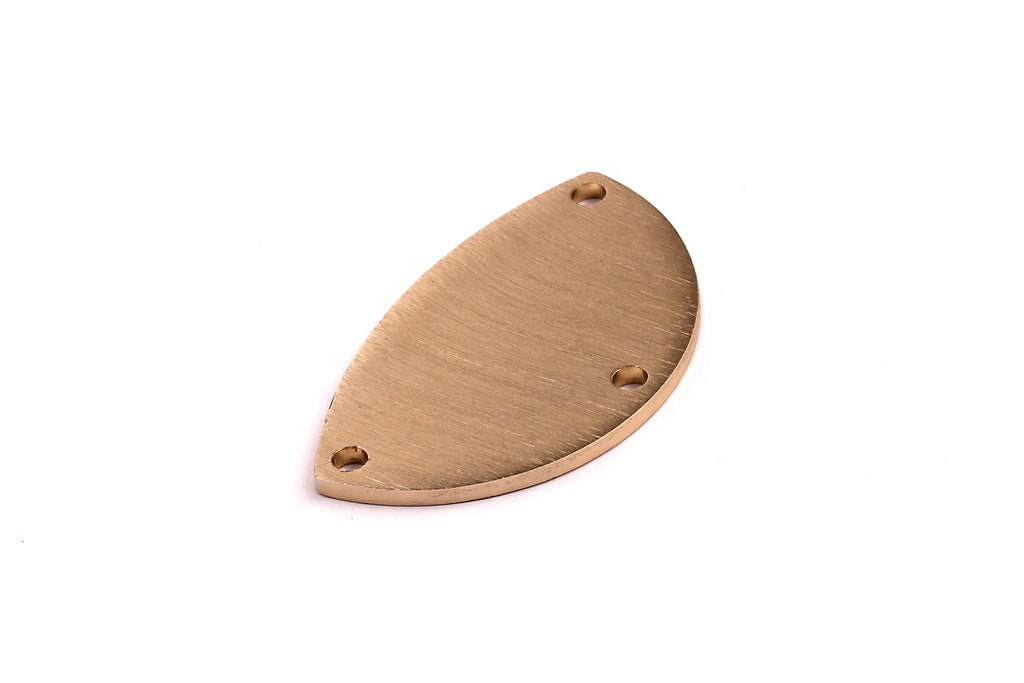 Aluminum Stamping Blank - Curvilinear Shaped Pendant - Anodized Aluminium Charms - Wall Decor - Gold Tone - 25x43x2mm - AA1032 - DOMEDBAZAAR