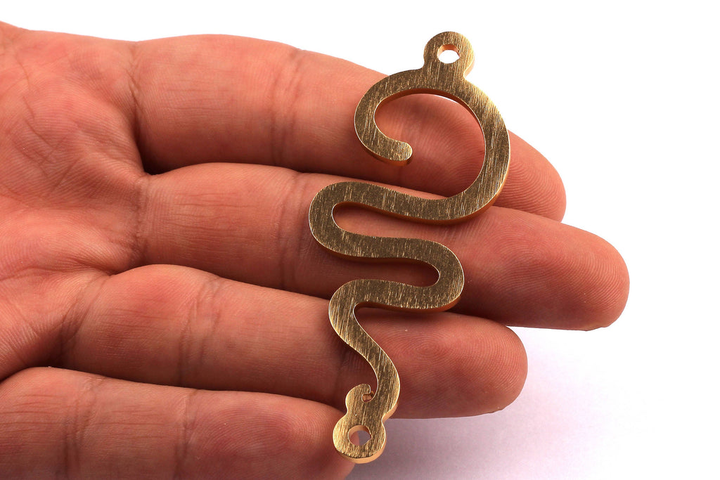 Aluminum Charms - Curled Shaped Pendant - Anodized Aluminium Charms - Wall Decor - Gold Tone - 71x25x1.9mm - AA1039 - DOMEDBAZAAR