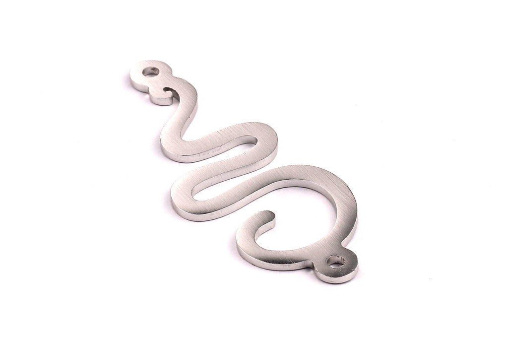 Aluminum Charms - Curled Shaped Pendant - Anodized Aluminium Charms - Wall Decor - Silver Tone - 71x25x1.9mm - AA1062 - DOMEDBAZAAR