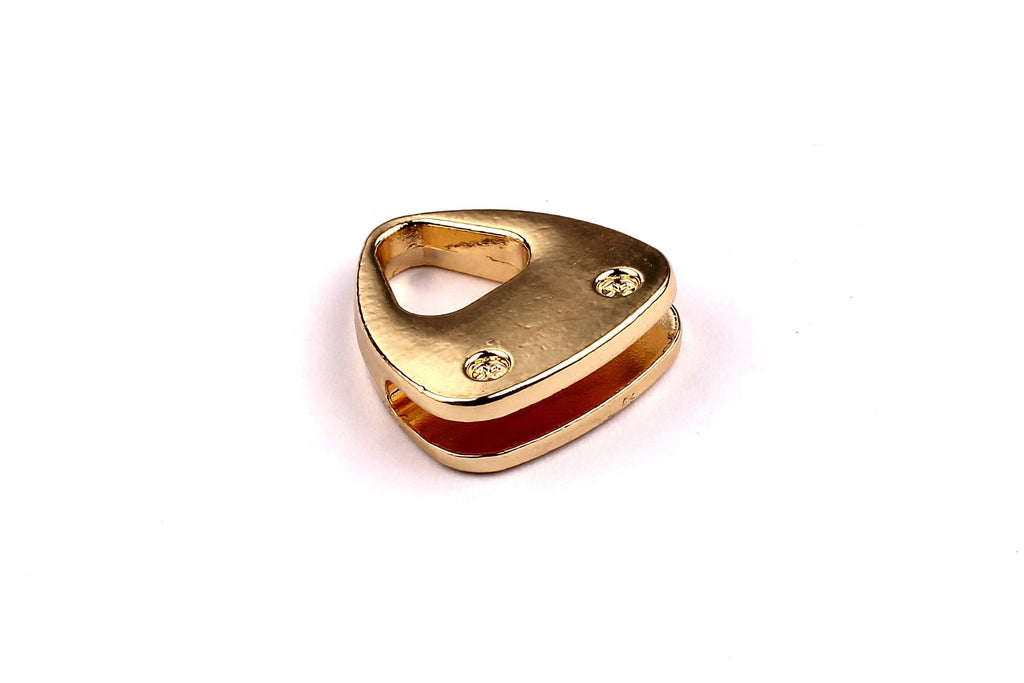 Handbag Shaped Charms- Zinc Alloy Earring Findings - Gold Tone Connector - Alloy Pendant for Necklace - Jewelry Supplies - 25x7.5mm - ZZ1182 - DOMEDBAZAAR
