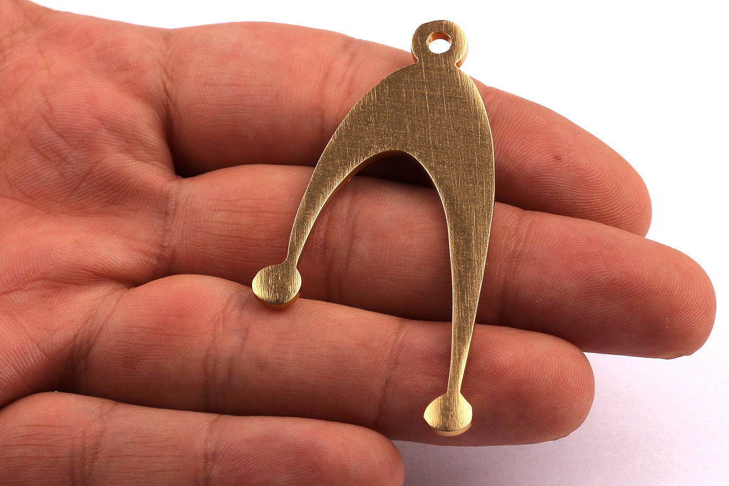 Aluminum Charms - U Shaped Pendant - Anodized Aluminium Charms - Wall Decor - Gold Tone - 60x35x2mm - AA1037 - DOMEDBAZAAR