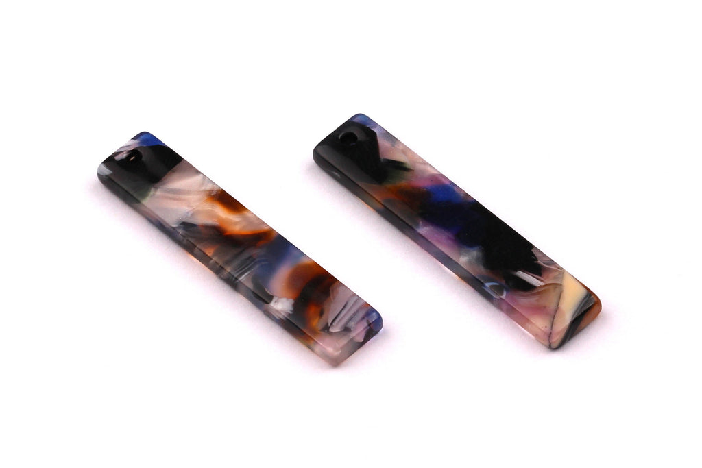 Acetate Stick & Bar Charms - Stick Earrings and Pendant - Earring Findings - Jewelry Supplies - Color Code: A11 - 36x7mm - AC1026M - DOMEDBAZAAR