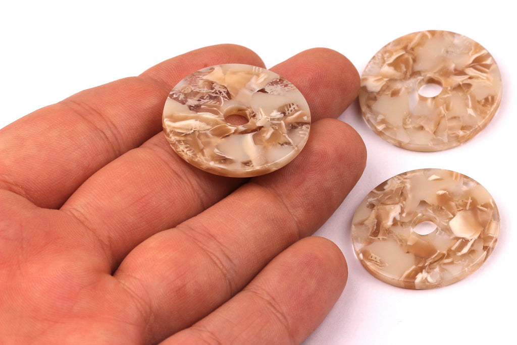Acetate Circle Charms - Circle Earrings and Pendant - Earring Findings - Jewelry Supplies - 29x2.6mm - AC1018D - DOMEDBAZAAR