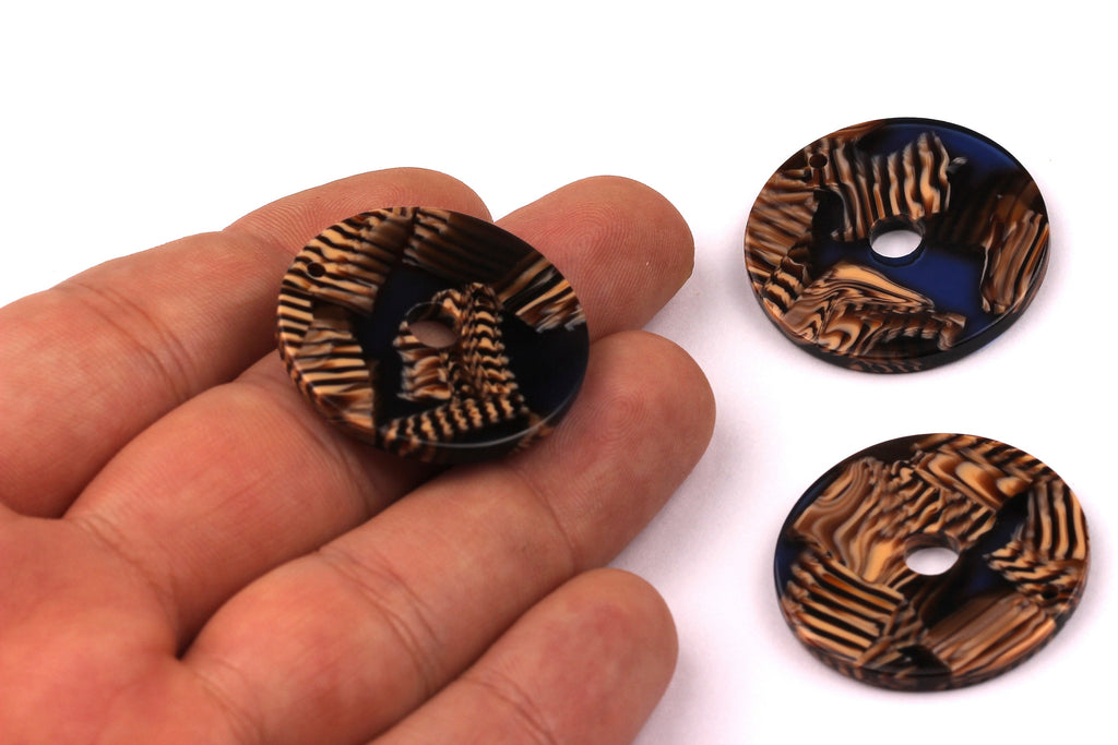 Acetate Circle Charms - Circle Earrings and Pendant - Earring Findings - Jewelry Supplies - 29x2.6mm - AC1018E - DOMEDBAZAAR