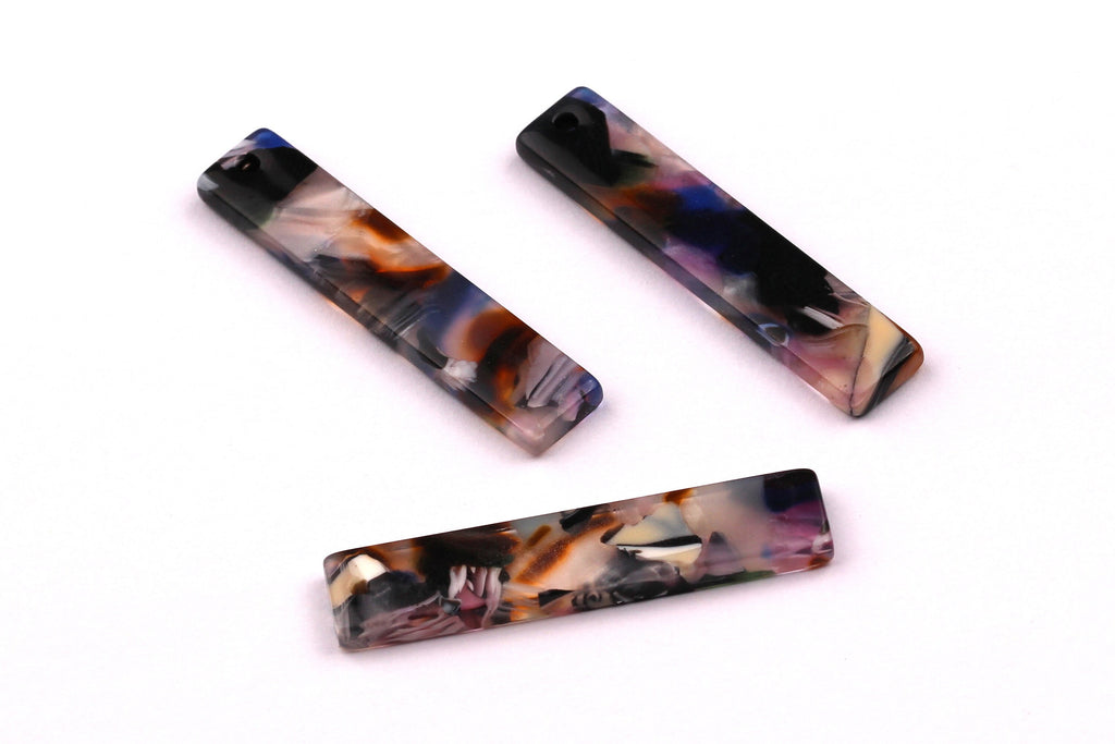 Acetate Stick & Bar Charms - Stick Earrings and Pendant - Earring Findings - Jewelry Supplies - Color Code: A11 - 36x7mm - AC1026M - DOMEDBAZAAR