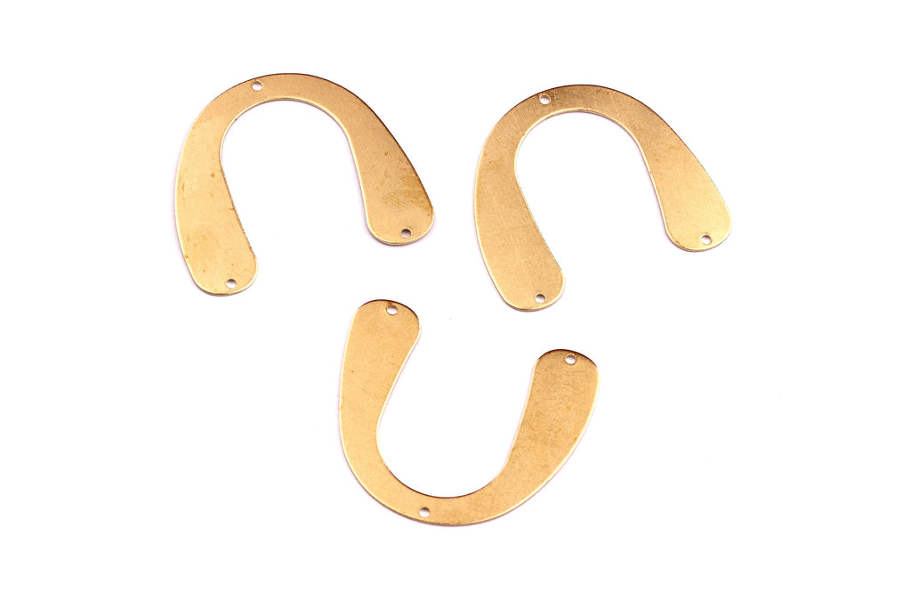 U Shaped Brass Charms - Raw Brass U Shaped Connector - Jewelry Supplies - 31x35x0.55mm - PP1303 - DOMEDBAZAAR