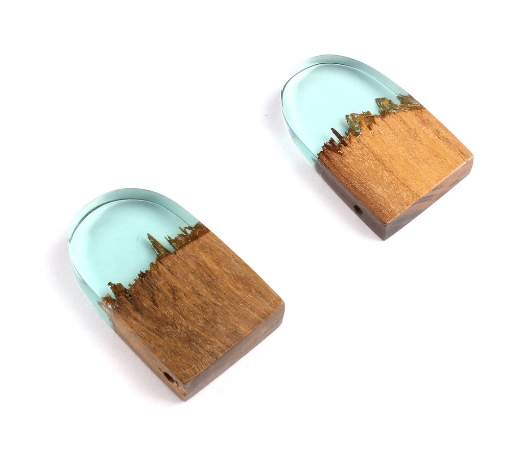 Griding Glue Oak Bark Wood Pendant - Oak Bark Griding Glue - Griding Glue Pendant - 45.9x23.1x6.81mm - BB1047B - DOMEDBAZAAR