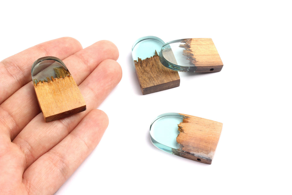 Griding Glue Oak Bark Wood Pendant - Oak Bark Griding Glue - Griding Glue Pendant - 45.9x23.1x6.81mm - BB1047B - DOMEDBAZAAR