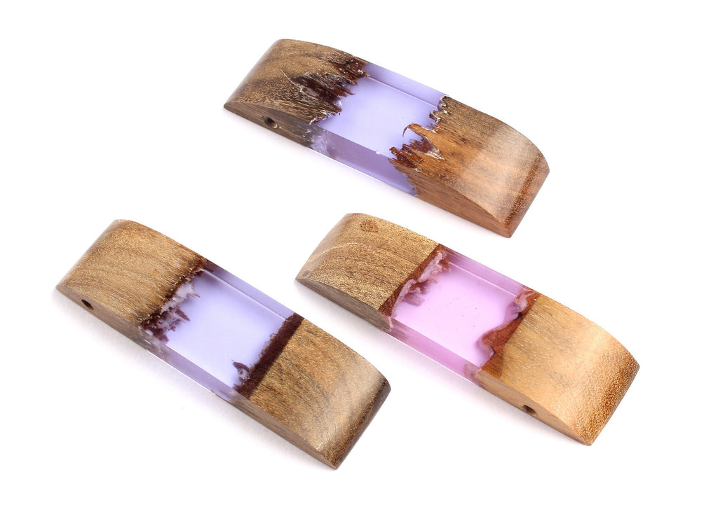 Griding Glue Oak Bark Wood Pendant - Purple  Oak Bark Griding Glue - Griding Glue Pendant - 56.2x16.7x8.07mm - BB1049C - DOMEDBAZAAR