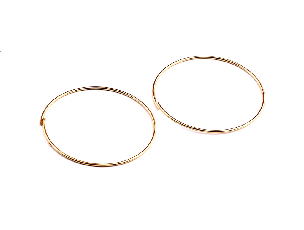 60mm Brass Open Circle Connectors - Raw Brass Open Circle Connectors - Jewelry Supplies - Making Jewelery - 60x60x1mm - PP1282 - DOMEDBAZAAR