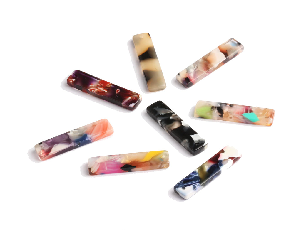Acetate Stick Charms - Stick Earrings and Pendant - Earring Findings - Jewelry Supply - 12.6x6.3x2.5mm - AC1103 - DOMEDBAZAAR