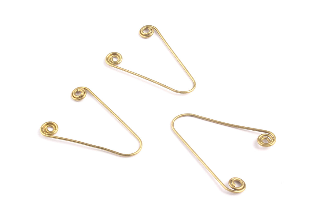 Brass Wire Connector- Raw Brass Twisted Connector - Jewelry Supplies - 27x19x0.65mm - PP1304 - DOMEDBAZAAR