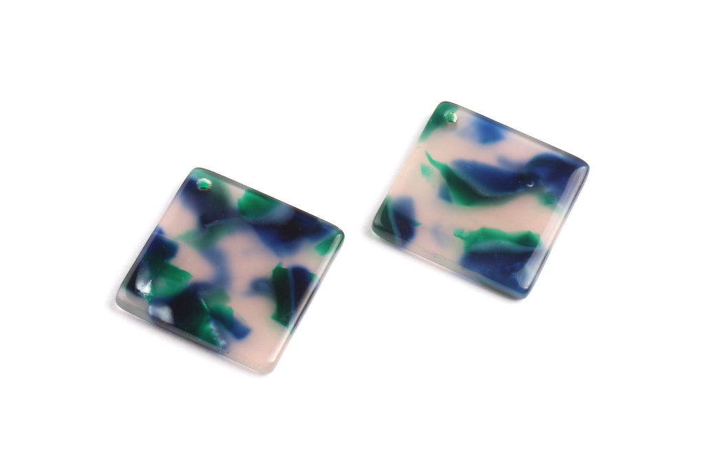 Acetate Square Charms - Square Earings and Pendant - Earring Findings - Jewelry Supplies - Color Code: A18 - 18x18mm - AC1078E - DOMEDBAZAAR