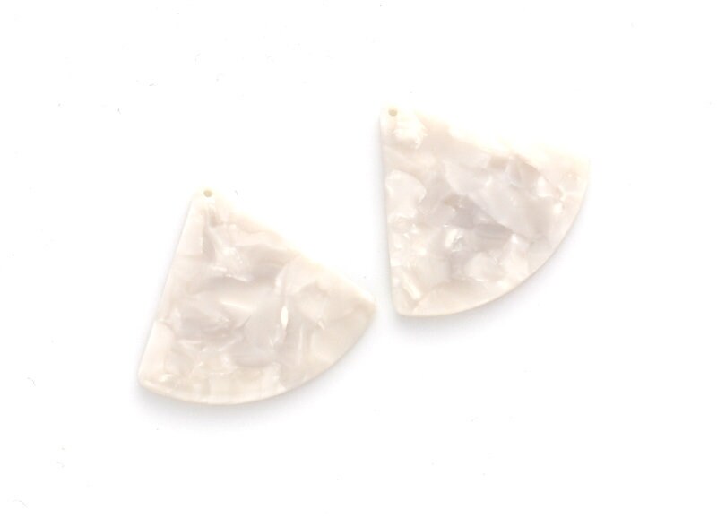 Acetate Fan Charms - Pizza Slice Earrings and Pendant - Earring Findings - Jewelry Necklace - Color Code: A30 - 31.2x34.5mm - AC1081D - DOMEDBAZAAR