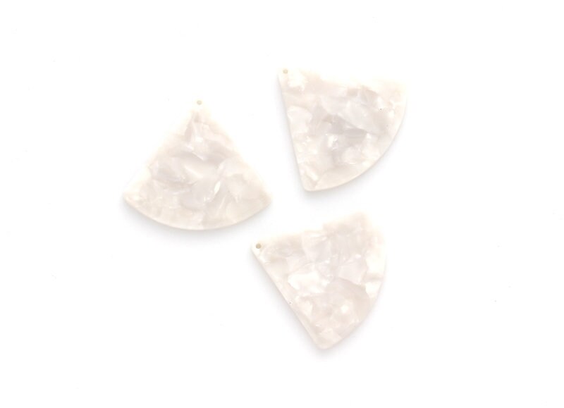 Acetate Fan Charms - Pizza Slice Earrings and Pendant - Earring Findings - Jewelry Necklace - Color Code: A30 - 31.2x34.5mm - AC1081D - DOMEDBAZAAR