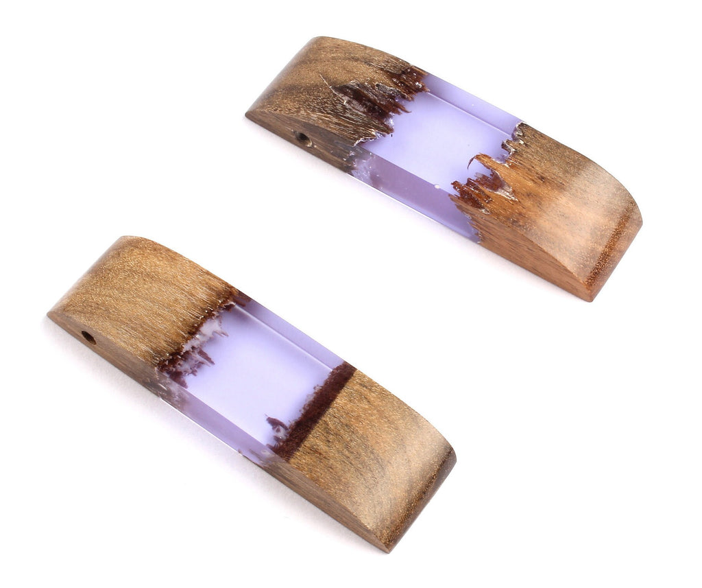 Griding Glue Oak Bark Wood Pendant - Purple  Oak Bark Griding Glue - Griding Glue Pendant - 56.2x16.7x8.07mm - BB1049C - DOMEDBAZAAR