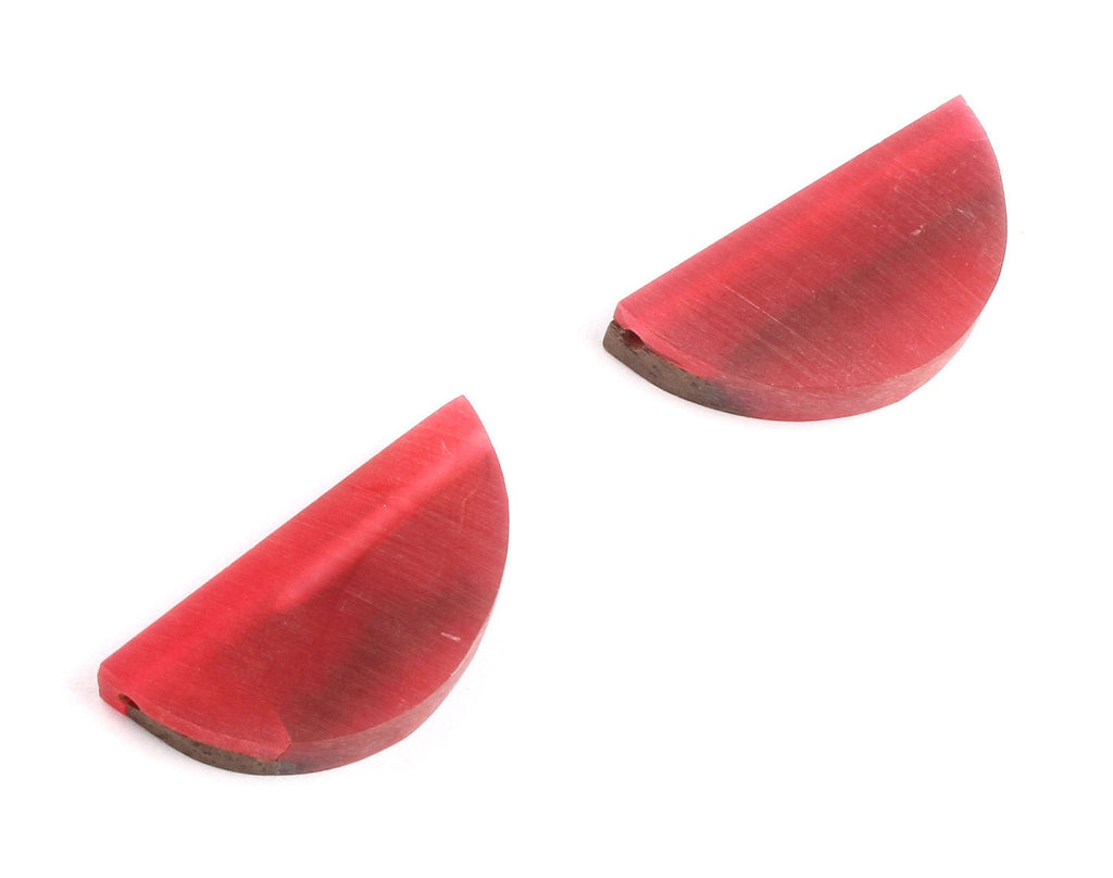 Epoxy Ebony Wood Pendant - Resin&Wood Semicircle Pendant - Red Brown Half Moon Pendant with 2 Holes  - 15.7x31.8x5.67mm - BB1051C - DOMEDBAZAAR