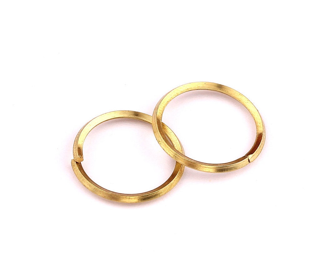 15mm Brass Open Circle Connectors - Raw Brass Open Circle Connectors - Jewelry Supplies - Making Jewelery - 15x15x1mm - PP1288 - DOMEDBAZAAR