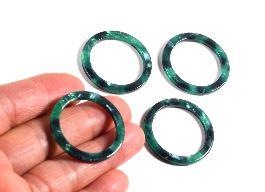 Acetate Hoop Earrings Charms - Circle Shaped Pendant - Earring Findings - Jewelry Supplies - Color Code: A13 - 29.8x29.8x2.52mm - AC1119C - DOMEDBAZAAR