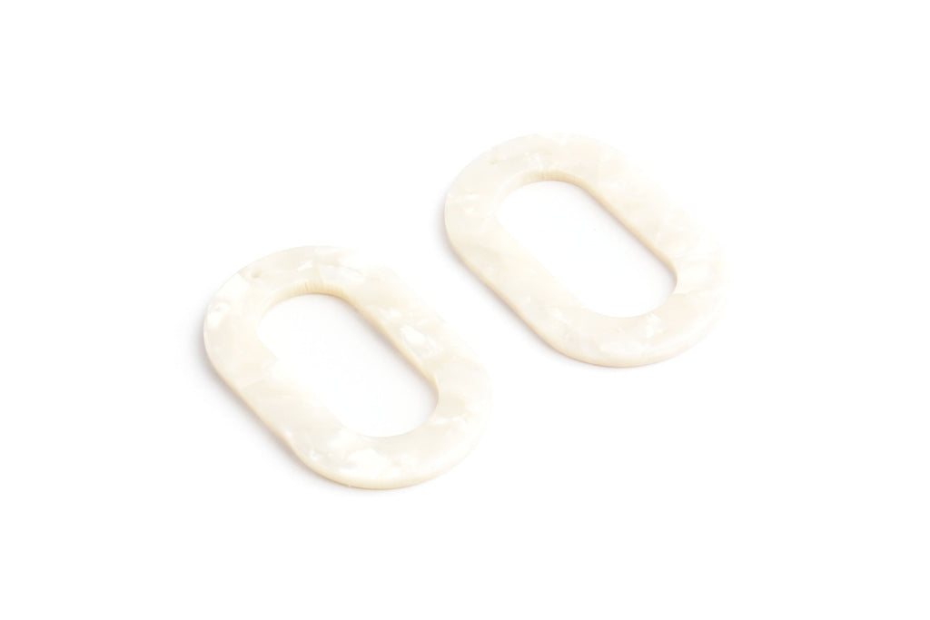 Acetate Oval Charms - Oval Earrings and Pendant - Earring Findings - Jewelry Supplies - Color Code: A12 - 44x28x2.5mm - AC1003S - DOMEDBAZAAR