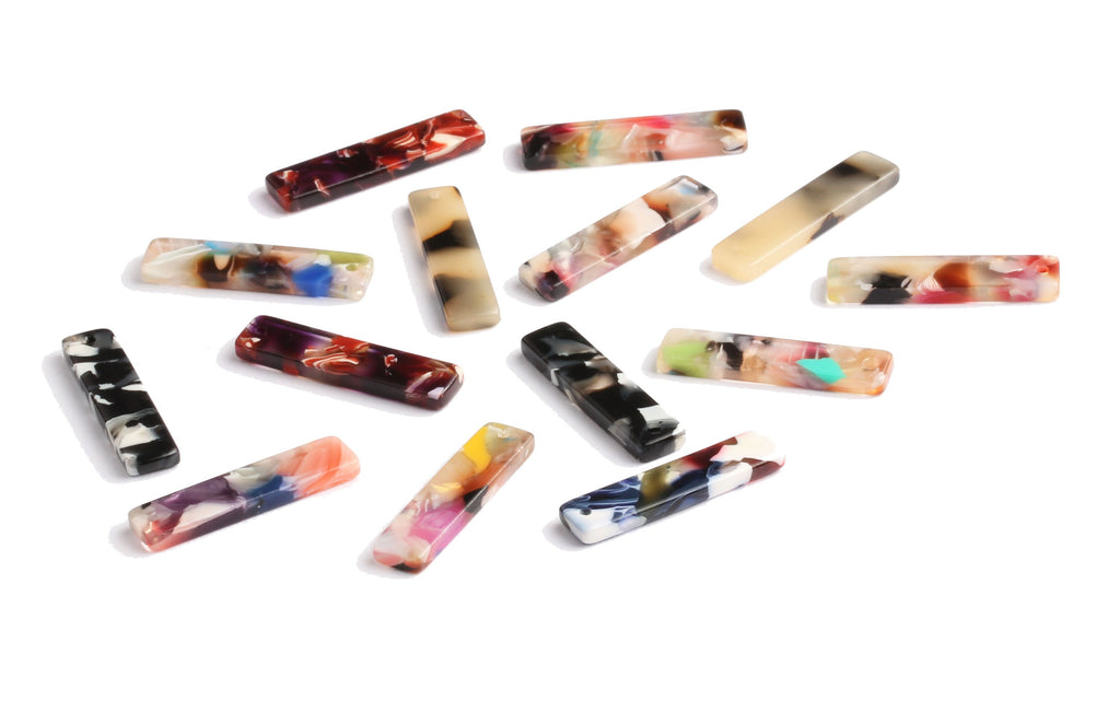 Acetate Stick Charms - Stick Earrings and Pendant - Earring Findings - Jewelry Supply - 12.6x6.3x2.5mm - AC1103 - DOMEDBAZAAR