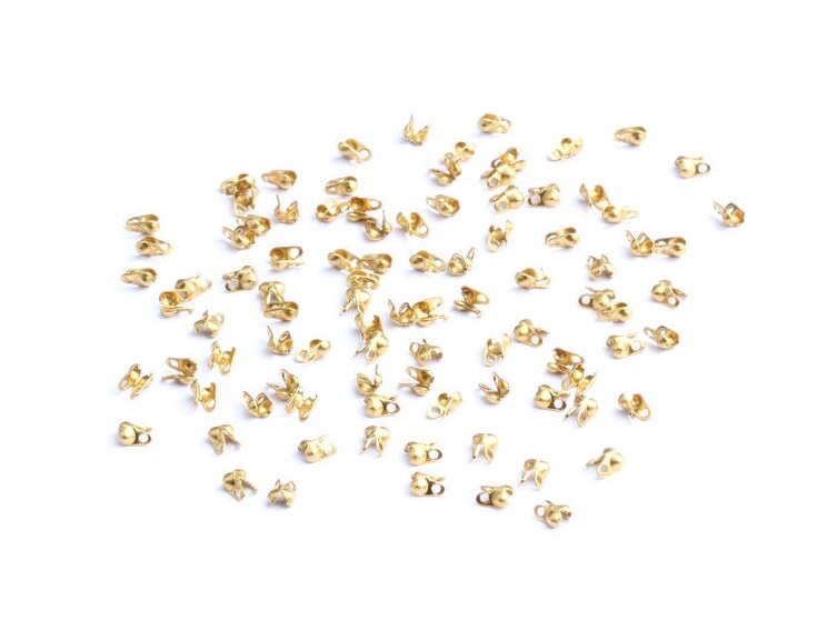 1.2 Ball Chain Clasp - 1.2 Raw Brass Chain Clasp - 1.2 Raw Brass Connector Clasp - Earrings Findings - Jewelry Supplies - 3.6x2mm - PP1149 - DOMEDBAZAAR