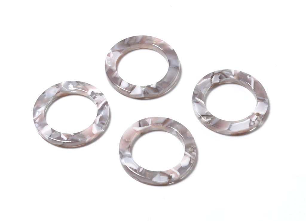 Acetate Hoop Charms - Circle Earring and Pendant - Earring Findings - Jewelry Supplies - Color Code: A20 - 22.8x22.8x2.63mm - AC1118F - DOMEDBAZAAR