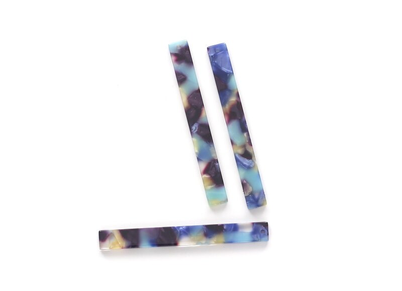 Acetate Stick Charms - Bar Earrings and Pendant - Earring Findings  - Jewelry Supplies - Color Code: A23 - 59x7x2.5mm - AC1049M - DOMEDBAZAAR