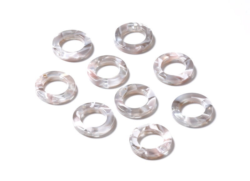Acetate Earring Hoop - Circle Earrings Charms and Pendant - Jewelry Supplies - Color Code: A20 - 15x15x2.7mm - AC1152E - DOMEDBAZAAR