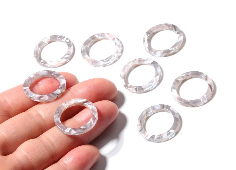 Acetate Hoop Earring Charms - Acrylic Circle Pendant - Earring Findings - Jewelry Supplies - Color Code: A20 - 21.18x21.18x2.75mm - AC1153E - DOMEDBAZAAR