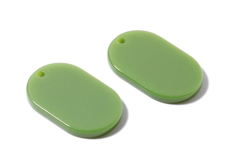 Acrylic Oval Earring Charms - Oval Pendant - Earring Findings - Jewelry Supplies - Color Code: A80 - 26x13.7x2.53mm  - AC1158C - DOMEDBAZAAR